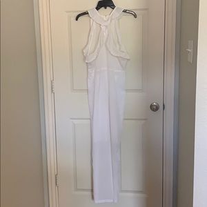 NEVER WORN White Halter Top Jumpsuit